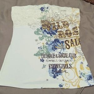 Strapless western shirt